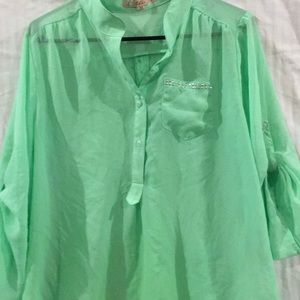 See-through lace blouse